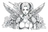 Lucy from cyberpunk edgerunners tattoo design idea