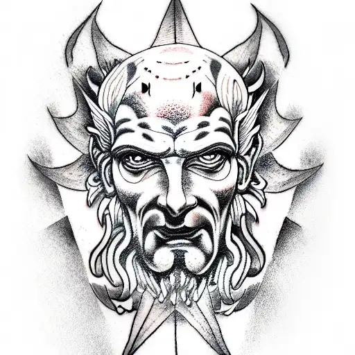 hell of the greek god hades tattoo design idea
