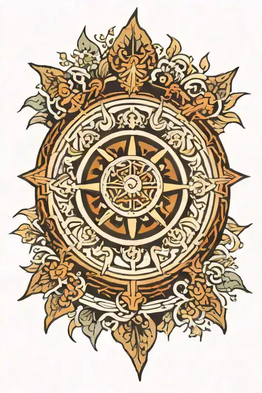 dharma wheel tattoo design idea