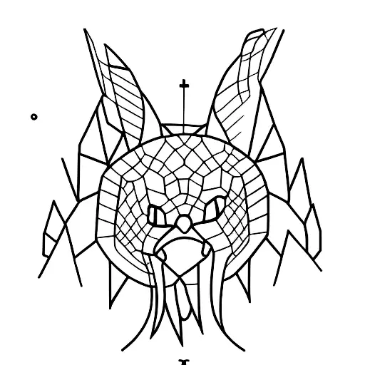 canary making a B tattoo design idea