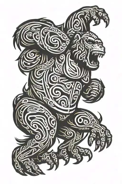 king kong forest tattoo design idea