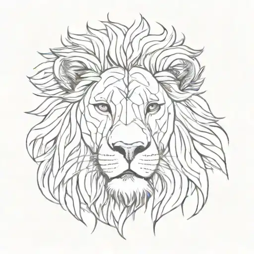 Nigerian lion tattoo design idea