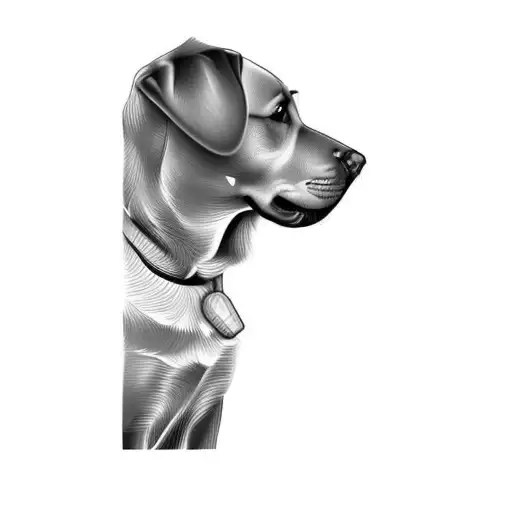 a labrador retriever tattoo design idea