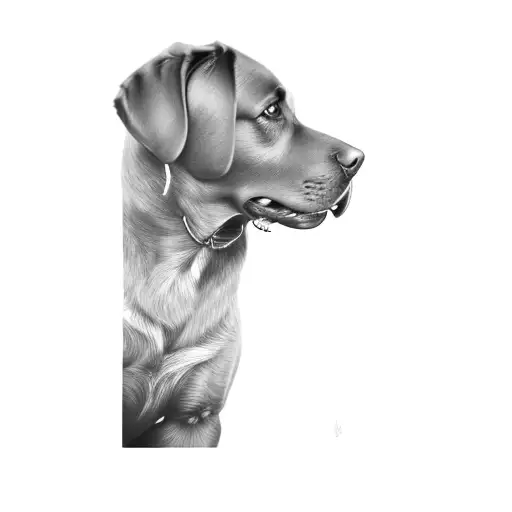 a labrador retriever tattoo design idea