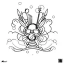 Wirte DJ Monique tattoo design idea