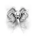 falling angel tattoo design idea