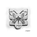 brick wall tattoo design idea