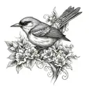 songbird tattoo design idea