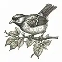 songbird tattoo design idea