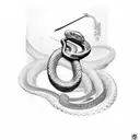 Snake on sword tattoo design idea