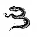 Snake on sword tattoo design idea