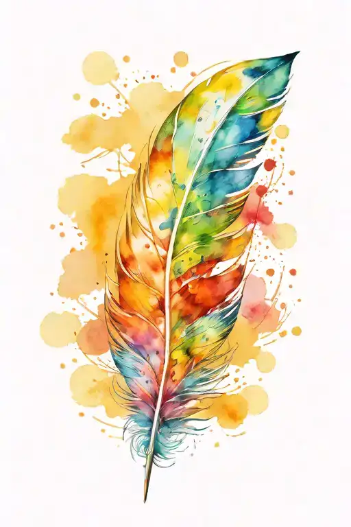 feather tattoo design idea