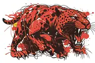 panther american football tattoo design idea