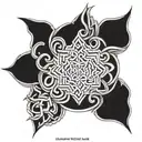 Karma endless knot tattoo design idea