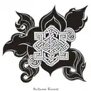 Karma endless knot tattoo design idea