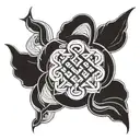 Karma endless knot tattoo design idea