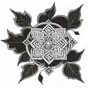 Karma endless knot tattoo design idea