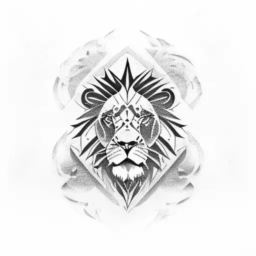 A Brazilian Jiu Jitsu black belt forming the shape of a lion tattoo design idea