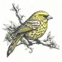Canary tattoo design idea
