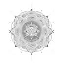 An intricate mandala design incorporating symbols of Reiki and a radiant sun tattoo design idea