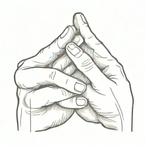 prayer hands tattoo design idea