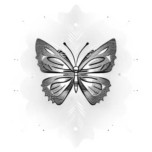 butterfly with flash tattoo design idea