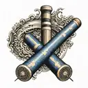 pool cue tattoo design idea