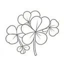 five leaf clover made tattoo design idea