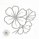 five leaf clover made tattoo design idea