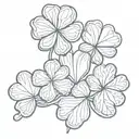 five leaf clover leaf tattoo design idea