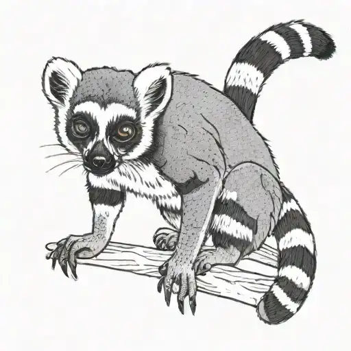 lemur tattoo design idea