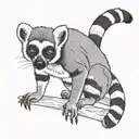 lemur tattoo design idea
