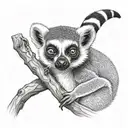 lemur tattoo design idea