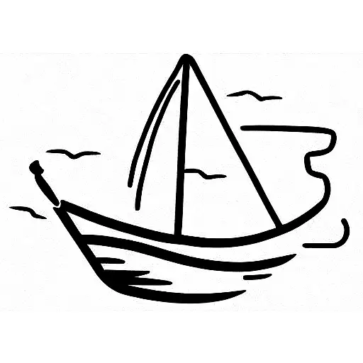 sea and whale and ship tattoo design idea