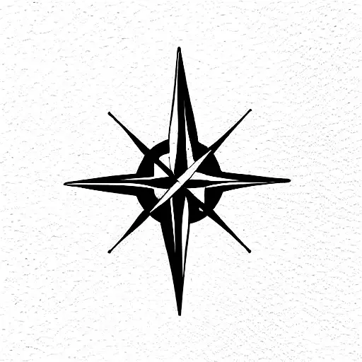 Compass and sea tattoo design idea