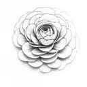 ranunculus flower  tattoo design idea
