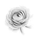 ranunculus flower  tattoo design idea