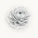 ranunculus flower  tattoo design idea