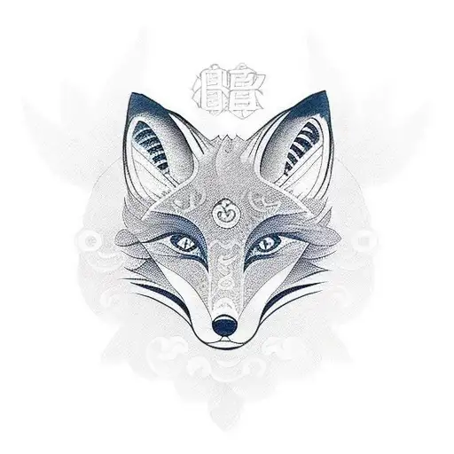 Fox 9 colas tattoo design idea