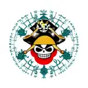 unique one piece pirate king symbol tattoo design idea