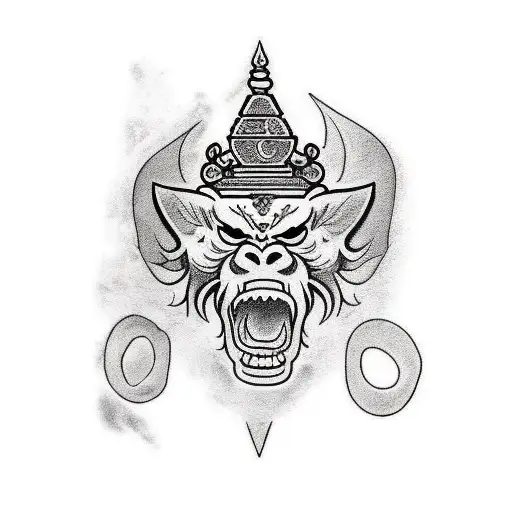 barong asiaticos tattoo design idea