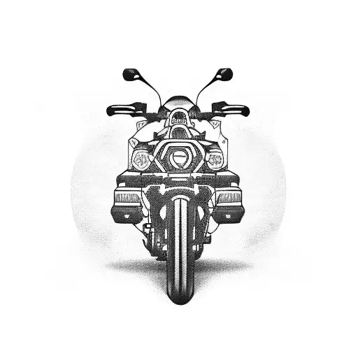 motorcycle jeep tattoo design idea