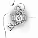 A stethoscope intertwined with a lifeline symbolizing the connection between nursing and boating tattoo design idea