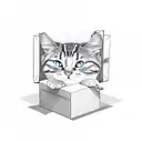 schroedinger cat inside The box tattoo design idea