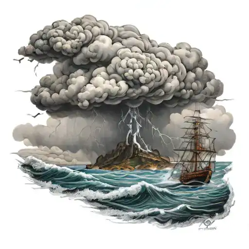 Weather the storm tattoo design idea