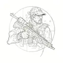 SNIPER  name  tattoo design idea