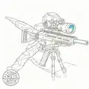 SNIPER  name  tattoo design idea