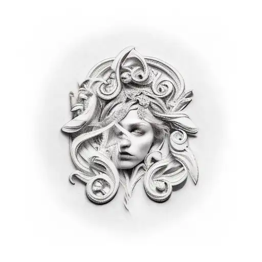 italian sculpture tattoo design idea