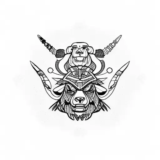 totem pole with Cancer, Scorpio, Gemini, Libra, Leo, and Taurus zodiac animals tattoo design idea