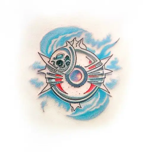 black hole tattoo design idea